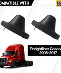 SUSUPACi rear bumper hood stop cones, black for Freightliner Cascadia 2008–2017, left/right, 2-pack (front/side view)