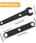 Table Saw Wrench Set Fits RTS10 RTS21 BTS10 BTS10S BTS12S And Combo00139 with dimensions and black steel finish shown