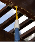 Carpenter bee trap installation on outdoor wooden deck using Patented Carpenter Bee Traps For Outdoor Use With 304 Stainless Steel Mesh Seal And 30 Hole Filler Plugs Stop Woodpecker Damage And Borer Bee Reentry Permanent Wood Protection Kit For Homes Siding And Decks.