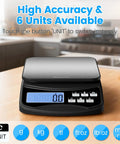 Digital Kitchen Scale With Large Easy Read Display For Baking And Meal Prep, Precise 11lb/5kg Capacity In Grams And Ounces, Tare Function, USB Rechargeable Battery, Batteries Included, Sleek Modern Design For Everyday Kitchen Use