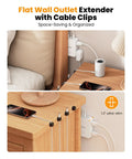 Slick Flat Wall Outlet Extender With Six Versatile Side Plugs Paired With Straight Fire USBC Fast Charging built for tight spaces.