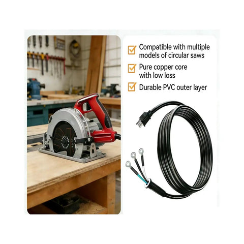 Heavy Duty Circular Saw Power Cord Replacement Part 95104L Built Damn Tough with 8.2ft copper cord for Skil saws.