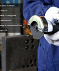 Pro Grade Pneumatic Cut Off Tool Kit With Two 3 Inch Die Grinder Cut Off Wheels Heavy Duty Metal Sheet Cutter Up To 20000 RPM in use