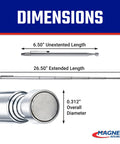 Dimensions of Telescoping Magnetic Pick Up Tool With Strong Retrieval Magnet And Scribe Tip 25 Inch Reach 3 Pound Hold