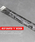 28 Inch Linear Shower Drain With Tile Insert 2 In 1 Panels Brushed 304 Stainless Steel Shower Floor Drain With V Groove Design