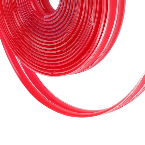 Clear Self Adhesive Corner Protectors 5m Roll, 10mm Edge Guards for Kid Proofing Furniture, flexible PVC, rolled view.