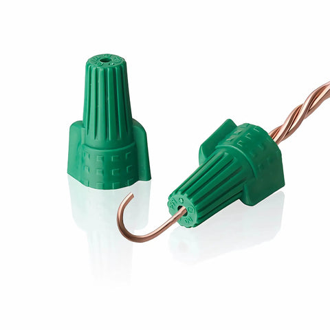 Ground Wire Connector Nuts With Holes Pack Of 20 Green Electrical Wire Caps UL Listed Ground Nuts For 14 To 10 AWG Easy Snap On