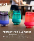 Freezable Stemless Wine Glasses With Secure Lids, Double Wall Insulated Chiller Tumblers For Grab And Go Vibes, Keep Your Sip Ice Cold Outside, 12 Oz Set Of Two Pink Blush Drinkware For Her in three vibrant colors.