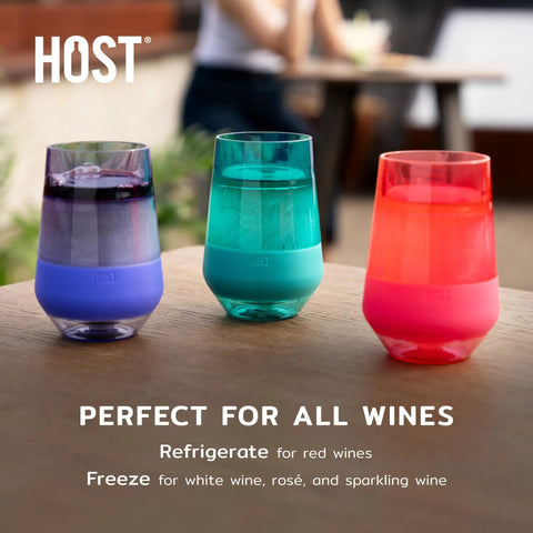 Freezable Stemless Wine Glasses With Secure Lids, Double Wall Insulated Chiller Tumblers For Grab And Go Vibes, Keep Your Sip Ice Cold Outside, 12 Oz Set Of Two Pink Blush Drinkware For Her in three vibrant colors.