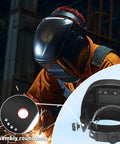 Welder using Replacement Headgear For Welding Helmet With Round Hole Connection, Adjustable Comfort Fit, Padded Cushioning