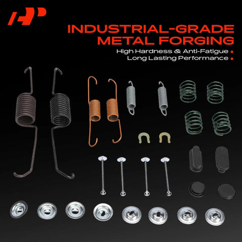 Fit For Rear Side Drum Brake Hardware Kit Set For Toyota Corolla And Scion XiQ With 230mm Rotors To Upgrade Your Brakes And Keep It Running Smooth Like A Charm, industrial-grade metal springs