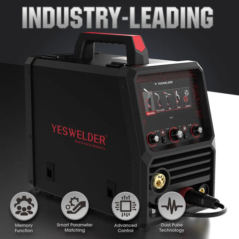 Six In One MIG Welder With Dual Pulse Tech And LCD Screen 120V To 240V Versatile Welding Machine front view
