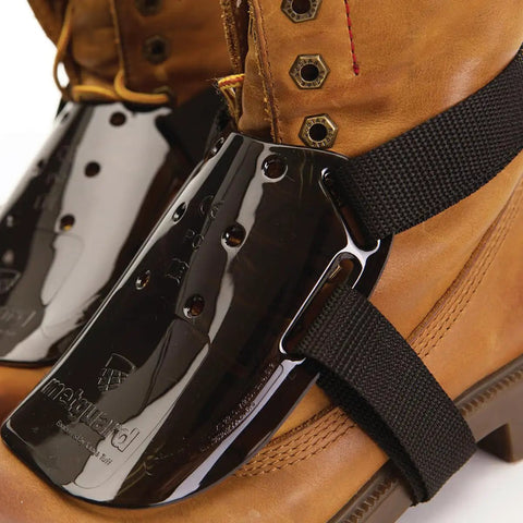Black Polycarbonate Straps For Kicks Sold Per Pair One Size on tan boots