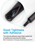 Close-up of adhesive layer in Dual Wall Adhesive Heat Shrink Tubing Set 36 Pieces Six Large Diameters 3 To 1.5.
