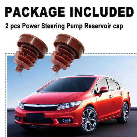 2 Pack Red Hydraulic Power Steering Cap Replacement 53697 SB3 952 For Honda And Acura Reservoir Cap Plug Cover No Fuss Install Easy Fit Fits Pilot Ridgeline Civic Odyssey Accord CR V Prelude Element