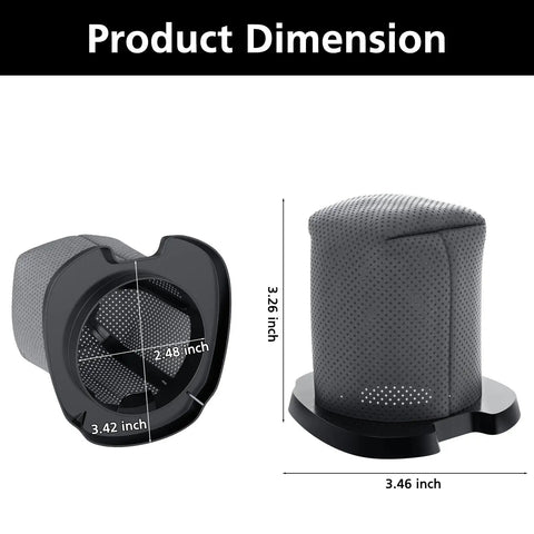 Six Pack CH701 Vacuum Filter Replacement For Cyclone PET Handheld Vacuums Easy Fit And Strong Suction Works With CH700 CH701 CH701C CH700WM 3.46 inch filter dimensions