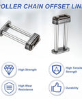 Durable High Strength Roller Chain Connecting Link Master Link For 06B-3 Standard Pitch Fits Manganese Steel, offset link with high tensile strength.
