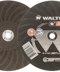 Cut Off Wheel Pack Of 25 For Angle Grinders, Beefy Performance Abrasive Wheel Delivers Fast Clean Cuts, showing wheel front and back
