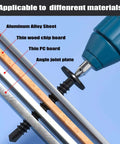 Heavy Duty Self Tapping Screws Assortment Kit For Metal Size 8, drilling into various materials with a blue drill