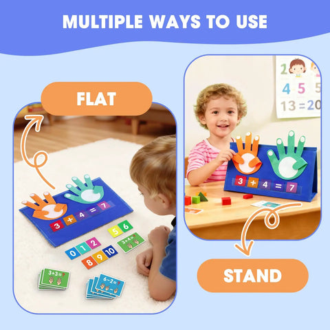 Hands On Preschool Math Toy Set For Toddlers And Early Learners With A Desktop Number Board 13 Colorful Counting Cards