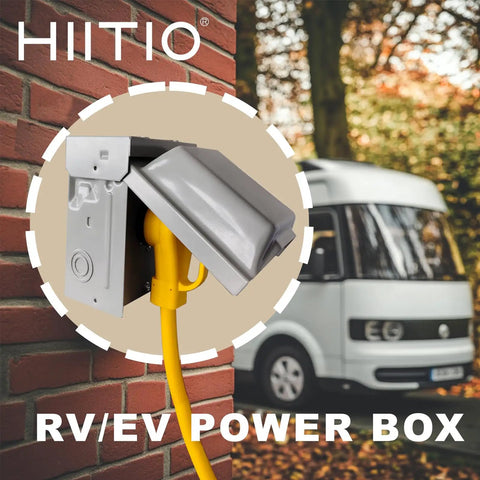 Heavy Duty NEMA L5 30R Power Outlet Box With 15 Amp Switch Weatherproof Lockable Outdoor Electrical Panel for RV EV