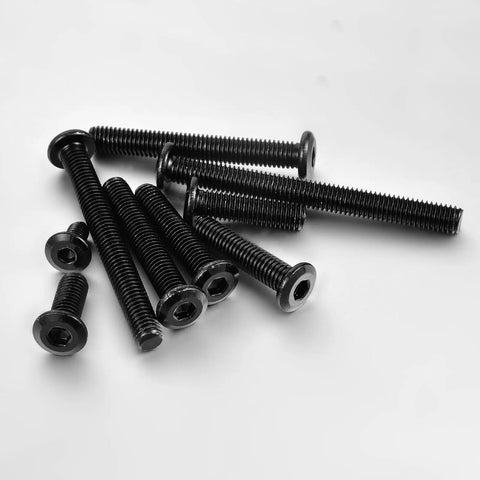 Heavy Duty M6 X 15mm Flat Head Socket Head Cap Screws With Hex Wrenches 304 Stainless Steel on white background