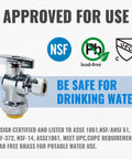 Angle Stop Valve Pack Twenty Five No Lead Brass Push To Connect One Half By Three Eighth Inch Compression Water Shutoff Valve