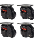 Heavy Duty Nylon Swivel Castor Wheels Four Pack Bully Strong Aluminum Alloy Rolling Casters with smooth rolling design.