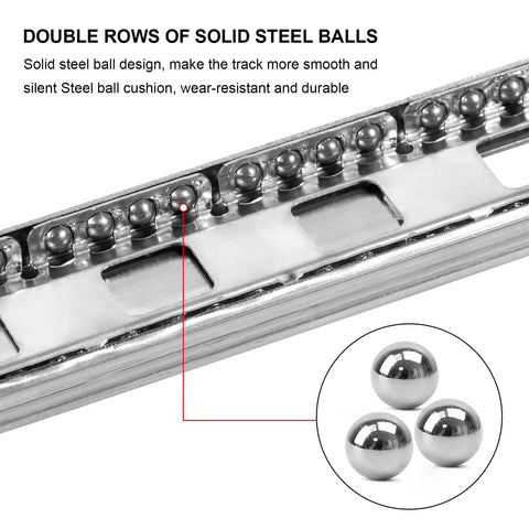 Soft Close Drawer Slides With Beefy Full Extension And Quiet Ball Bearing Rails Damping Thickened Guide For Silent Operation
