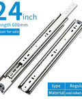 Heavy Duty Drawer Slides Full Extension Side Mount for 12 14 16 18 20 22 24 Inches With Smooth Silent Glide, Rust Resistant Steel, Ball Bearing and Roller System, Electroplated Powder Coated Finish Built to Last. 24 inch cold rolled steel pair