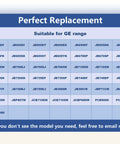 List of GE range models compatible with Dual 12Inch Haliant and Radiant Surface Element Replacement