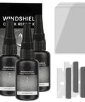 Windshield Crack Repair Kit 2026 Upgraded With Tool, Glass Repair Liquid bottles, applicator tools, glass protection sheets