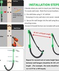 Installation guide for Tough As Nails Kayak Wall Mount Rack And Storage Holder 2 Pack Heavy Duty Steel with EVA Hooks