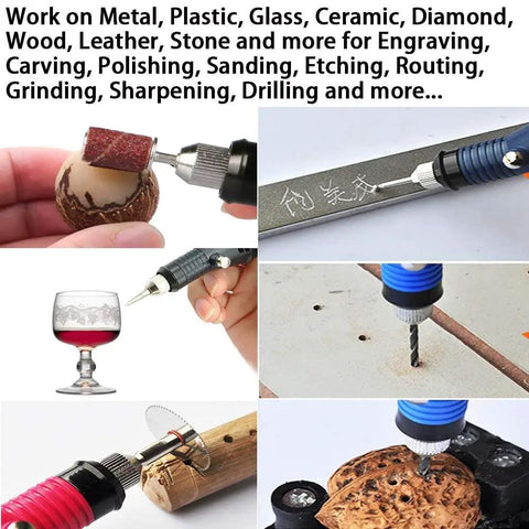 All In One Corded Engraving Tool Kit With Micro Engraver Etching Pen for Jewelry Glass Wood Metal Plastic with accessories