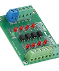 Optocoupler Isolation Board 24V To 5V PLC Level Converter Module 4 Channel Plug And Play Ready Stable Isolation PNP To NPN Conversion Industrial PLC Interface For 24V Systems Rugged Performance