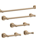 8 Inch Champagne Bronze Wall Mounted Towel Holder For Bathroom And Kitchen Space Saving Towel Bar No Fuss Easy Install