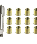 Engine Thread Restorer Kit M14x1.25 With 12 Galvanized Stainless Inserts And High Speed Steel Tap For Stripped Spark Holes In Modular Engines Quick Fix To Save Head Replacement, tap and 12 inserts