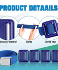 All In One Dive Weights Belt Set For Scuba Diving With Heavy Duty Coated Nylon Weight Belt And Quick Release Buckle Blue