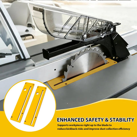 Zero Clearance Table Saw Insert For 10 In Saws That Fits R4514 R4514T R4518 R4518T R4518NS, shown installed on a table saw blade.