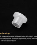 Flanged Sleeve Bearings Nylon Bushings 6mm Bore 8mm OD 8.1mm Length White Self Lubricating Plastic Bearings on black background