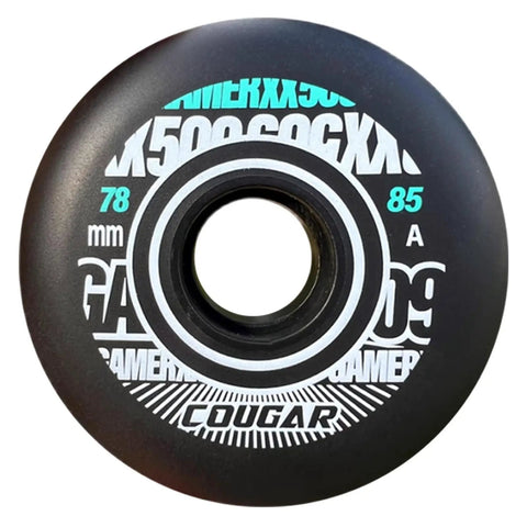 Inline Skate Wheels 4 Pack For Outdoor Indoor Use 78mm 80mm 85A With Bearings Roller Hockey Replacement Wheels Versatile Recreation Skates Smooth Glide And Dope Grip For A Smooth Long Lasting Ride, black wheel close-up with text details.