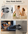 Big Time Smart Door Knobs Deliver Lightning Fast 0.3 Second Fingerprint Login And App Controlled Keyless Entry Automated Deadbolt Lock, Easy mode switch