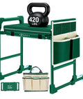 Heavy Duty Garden Kneeler And Seat For Seniors With 420 Lbs Capacity Anti Tip Multifunctional Gardening Stool Bench Widened Soft Kneeling Pad Tool Bag And Foldable Design For Easy Garden Projects