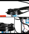 Heavy Duty Electric Fuel Pump Module Assembly For Chevrolet Equinox Pontiac Torrent 2007 V6 3.4L top detail with wiring and connectors.