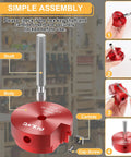 Diagram of 9 Piece PVC Pipe Reamer Kit With Aluminum Head and 2 Blades showing assembly instructions and components.