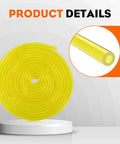 Gas Fuel Line Hose Kit For Small Engines Four Size Tubing Pack Each Four Feet I.D. x O.D. 1/8 x 3/16, coiled yellow hose