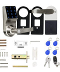 No More Keys Keyless Door Lock With Touchscreen Key Fobs Remote Control And PIN Entry For Home Office Or Commercial Use Four Entry Modes RFID