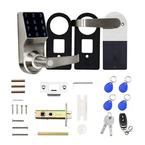 No More Keys Keyless Door Lock With Touchscreen Key Fobs Remote Control And PIN Entry For Home Office Or Commercial Use Four Entry Modes RFID