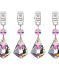 Crystal Tablecloth Weights With Metal Clips And Rhinestone Pendant Ornaments, 4 Pack For Outdoor Picnics And Garden Tables shown