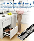 14-Inch Push To Open Drawer Slides With Screws, 100Lb Load Capacity, 3-Fold Full Extension, Side Mount in modern kitchen scene